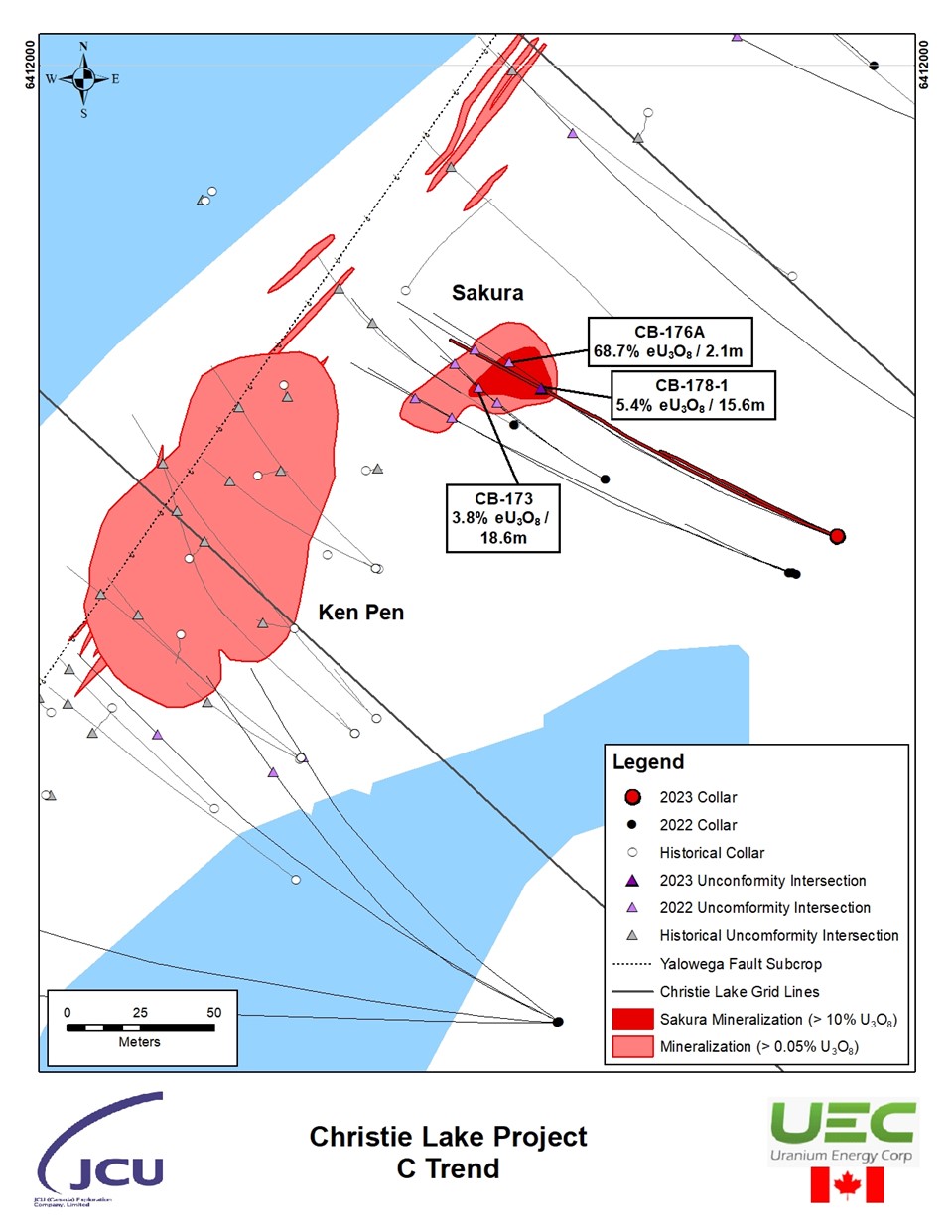 akura Zone Mineralization - preliminary zone boundaries